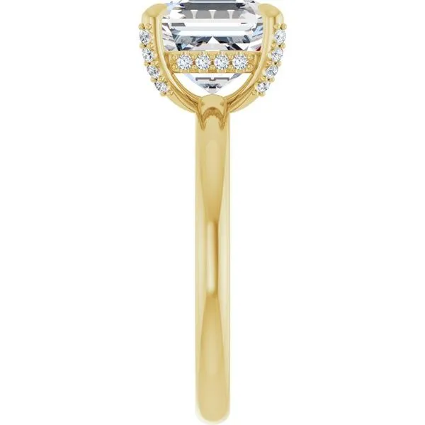 Claw-Prong Hidden Halo-Style Engagement Ring Image 4 Hudson Valley Goldsmith New Paltz, NY