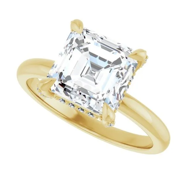 Claw-Prong Hidden Halo-Style Engagement Ring Image 5 Don's Jewelry & Design Washington, IA