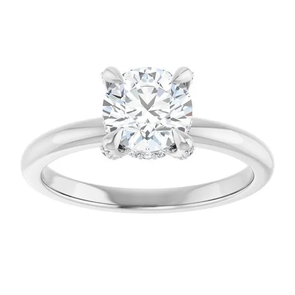 Claw-Prong Hidden Halo-Style Engagement Ring Image 3 Mark Jewellers La Crosse, WI