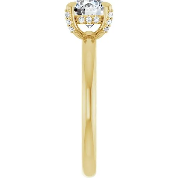 Claw-Prong Hidden Halo-Style Engagement Ring Image 4 Natale Jewelers Sewell, NJ