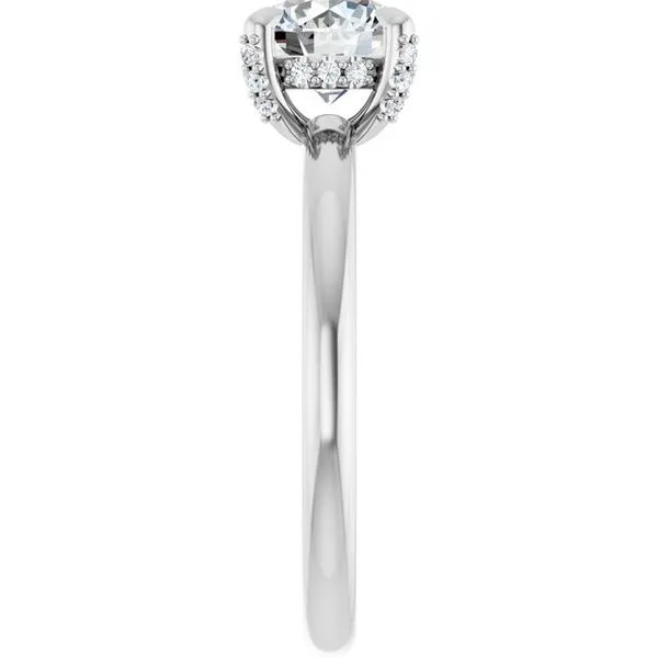Claw-Prong Hidden Halo-Style Engagement Ring Image 4 J. West Jewelers Round Rock, TX