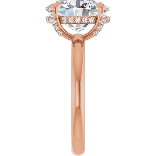 Claw-Prong Hidden Halo-Style Engagement Ring Image 4 Don's Jewelry & Design Washington, IA