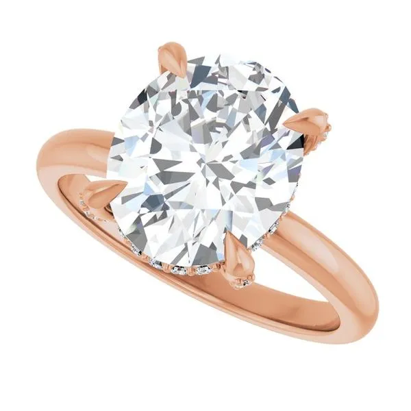 Claw-Prong Hidden Halo-Style Engagement Ring Image 5 Redlands Jewelers Redlands, CA