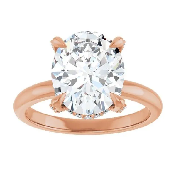 Claw-Prong Hidden Halo-Style Engagement Ring Image 3 Arezzo Jewelers Elmwood Park, IL