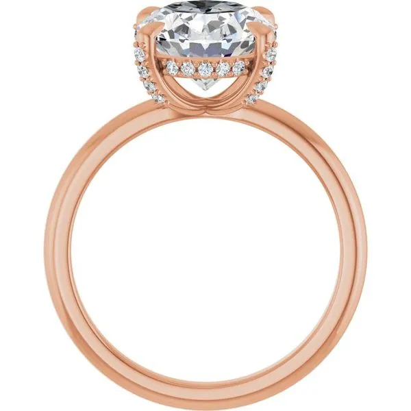 Claw-Prong Hidden Halo-Style Engagement Ring Image 2 Don's Jewelry & Design Washington, IA