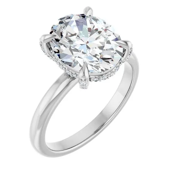 Claw-Prong Hidden Halo-Style Engagement Ring Futer Bros Jewelers York, PA