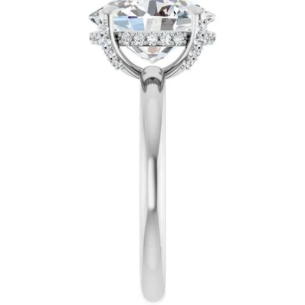 Claw-Prong Hidden Halo-Style Engagement Ring Image 4 Austin's Fine Diamonds & Jewelry Lyndhurst, NJ