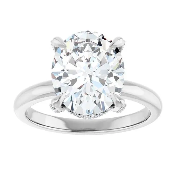 Claw-Prong Hidden Halo-Style Engagement Ring Image 3 Clater Jewelers Louisville, KY