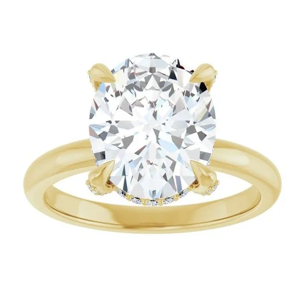 Claw-Prong Hidden Halo-Style Engagement Ring Image 3 Don's Jewelry & Design Washington, IA