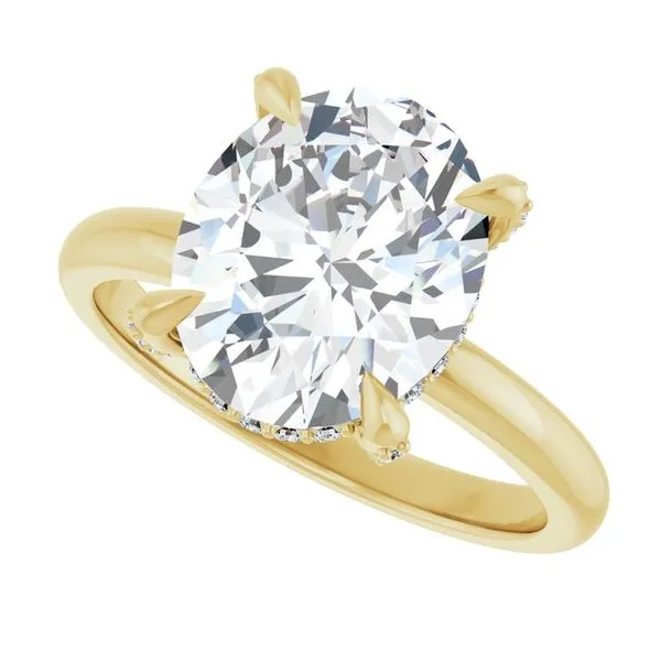 Claw-Prong Hidden Halo-Style Engagement Ring Image 5 Clater Jewelers Louisville, KY