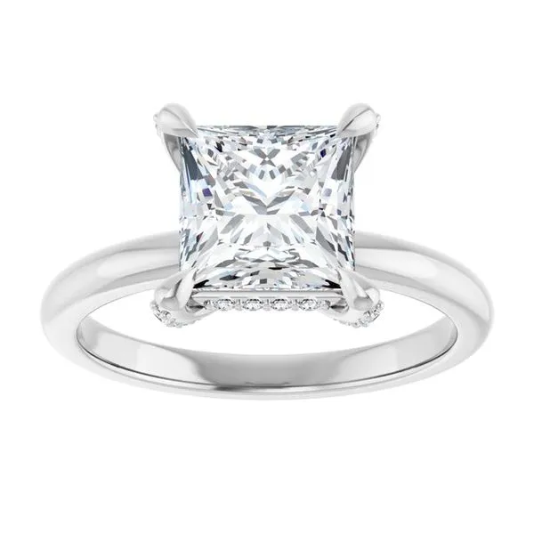Claw-Prong Hidden Halo-Style Engagement Ring Image 3 Clater Jewelers Louisville, KY
