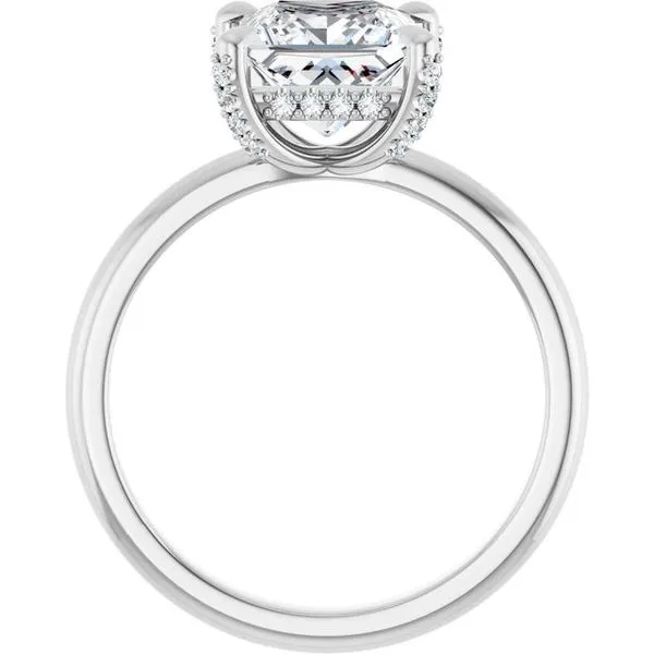 Claw-Prong Hidden Halo-Style Engagement Ring Image 2 J. West Jewelers Round Rock, TX