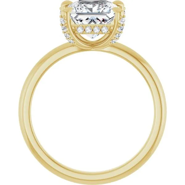 Claw-Prong Hidden Halo-Style Engagement Ring Image 2 Don's Jewelry & Design Washington, IA