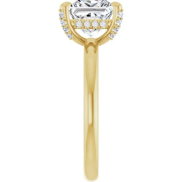 Claw-Prong Hidden Halo-Style Engagement Ring Image 4 Clater Jewelers Louisville, KY