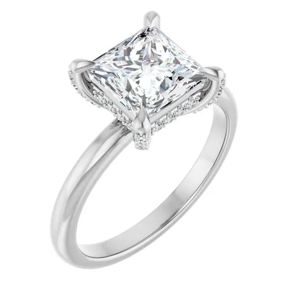 Claw-Prong Hidden Halo-Style Engagement Ring Vulcan's Forge LLC KANSAS CITY, MO