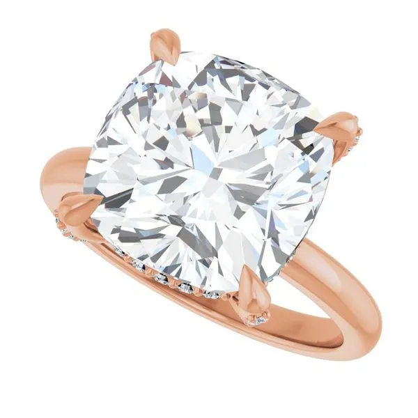 Claw-Prong Hidden Halo-Style Engagement Ring Image 5 Arezzo Jewelers Elmwood Park, IL