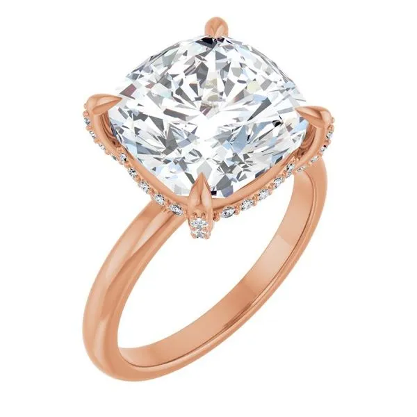 Claw-Prong Hidden Halo-Style Engagement Ring Northwood Jewelers Northwood, OH