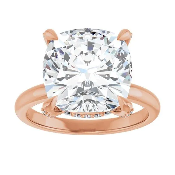 Claw-Prong Hidden Halo-Style Engagement Ring Image 3 Vulcan's Forge LLC KANSAS CITY, MO