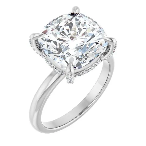 Claw-Prong Hidden Halo-Style Engagement Ring Raleigh Diamond Fine Jewelry Raleigh, NC