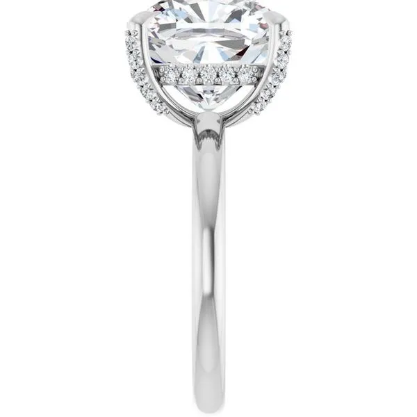 Claw-Prong Hidden Halo-Style Engagement Ring Image 4 JF Jones Jewelers Rochester, NY