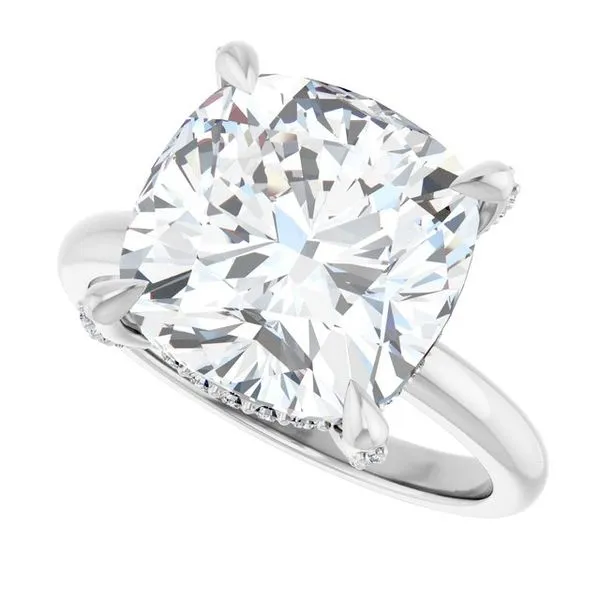 Claw-Prong Hidden Halo-Style Engagement Ring Image 5 J. West Jewelers Round Rock, TX