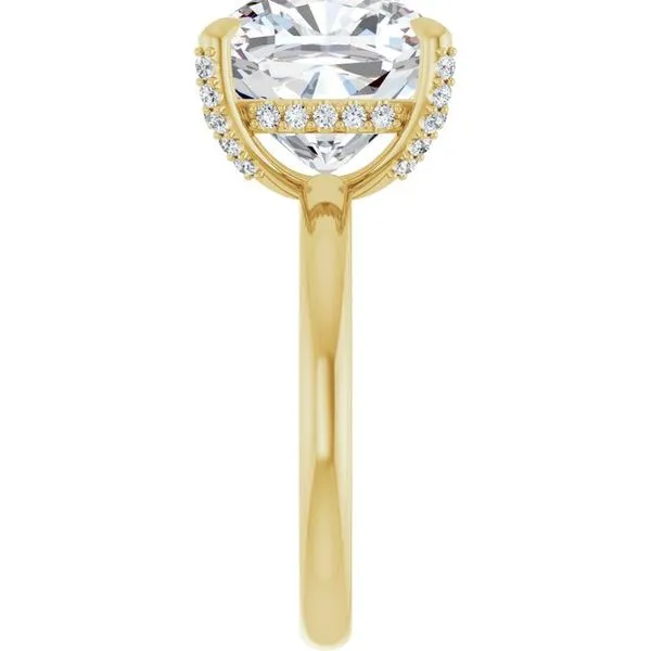 Claw-Prong Hidden Halo-Style Engagement Ring Image 4 The Jewelry Source El Segundo, CA