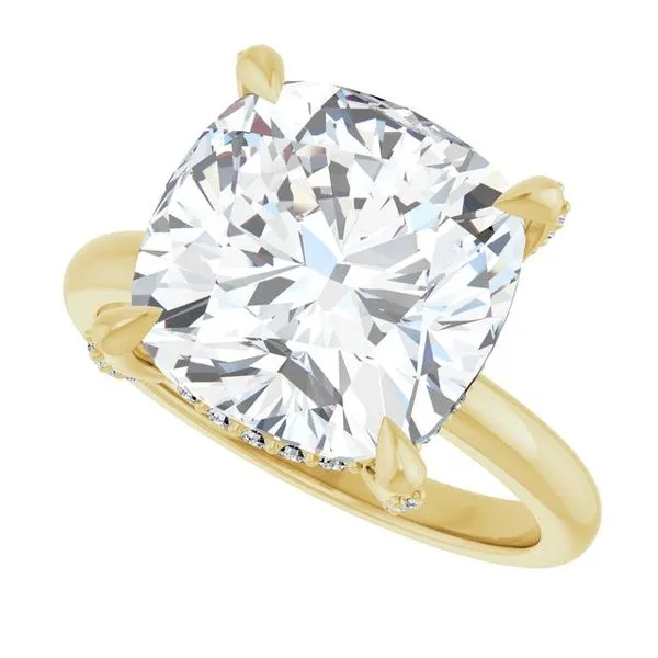 Claw-Prong Hidden Halo-Style Engagement Ring Image 5 J. West Jewelers Round Rock, TX