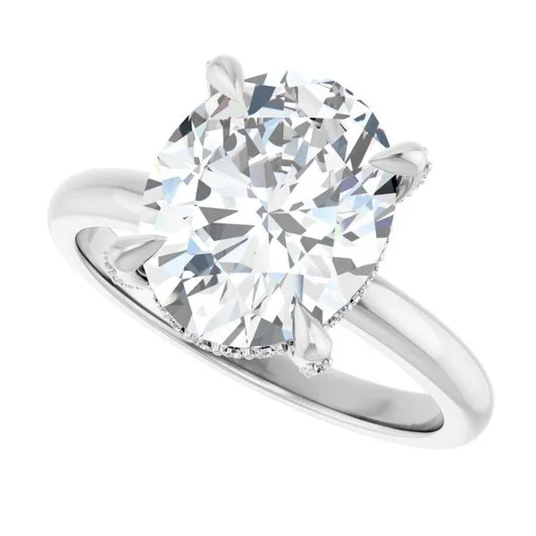 Claw-Prong Hidden Halo-Style Engagement Ring Image 5 Jimmy Smith Jewelers Decatur, AL