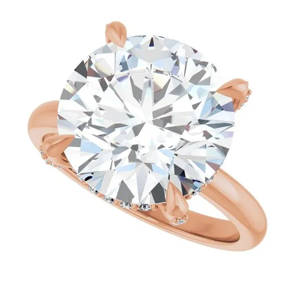 Claw-Prong Hidden Halo-Style Engagement Ring Image 5 Northwood Jewelers Northwood, OH
