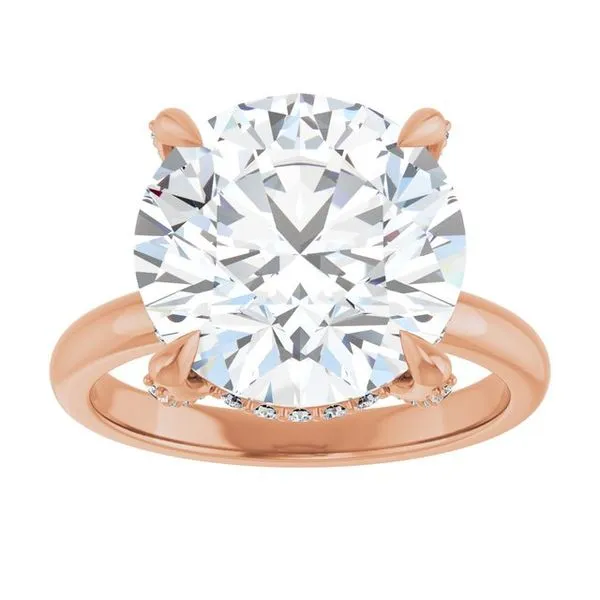 Claw-Prong Hidden Halo-Style Engagement Ring Image 3 Michael Szwed Jewelers Longmeadow, MA