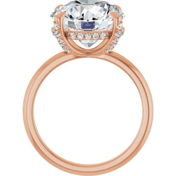 Claw-Prong Hidden Halo-Style Engagement Ring Image 2 J. West Jewelers Round Rock, TX