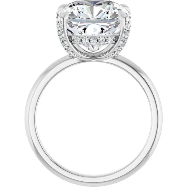 Claw-Prong Hidden Halo-Style Engagement Ring Image 2 J. West Jewelers Round Rock, TX