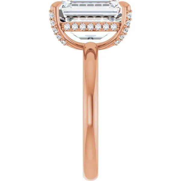 Claw-Prong Hidden Halo-Style Engagement Ring Image 4 Jimmy Smith Jewelers Decatur, AL