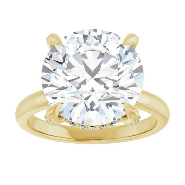 Claw-Prong Hidden Halo-Style Engagement Ring Image 3 Don's Jewelry & Design Washington, IA