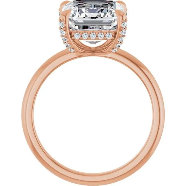 Claw-Prong Hidden Halo-Style Engagement Ring Image 2 Vulcan's Forge LLC KANSAS CITY, MO