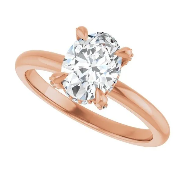 Claw-Prong Hidden Halo-Style Engagement Ring Image 5 Morin Jewelers Southbridge, MA