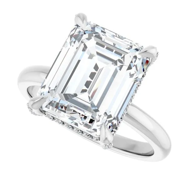 Claw-Prong Hidden Halo-Style Engagement Ring Image 5 J. Thomas Jewelers Rochester Hills, MI