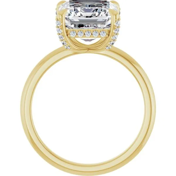 Claw-Prong Hidden Halo-Style Engagement Ring Image 2 Northwood Jewelers Northwood, OH
