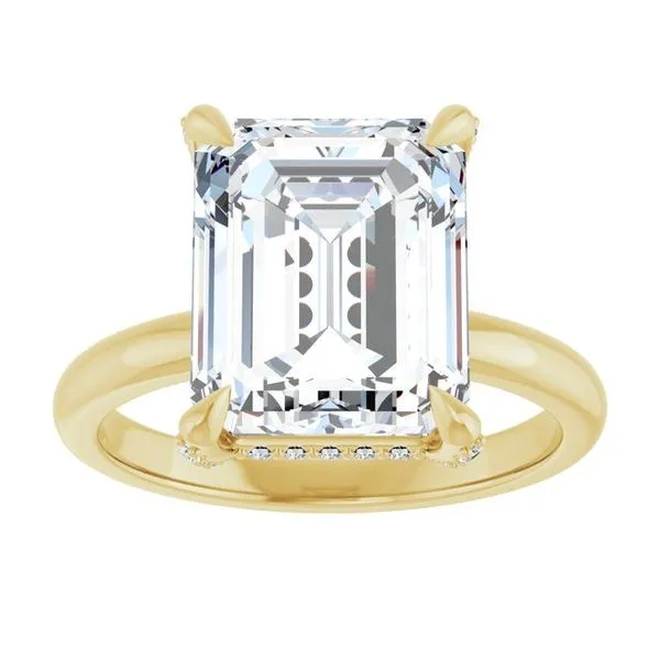 Claw-Prong Hidden Halo-Style Engagement Ring Image 3 Austin's Fine Diamonds & Jewelry Lyndhurst, NJ