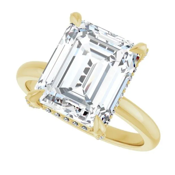 Claw-Prong Hidden Halo-Style Engagement Ring Image 5 Clater Jewelers Louisville, KY