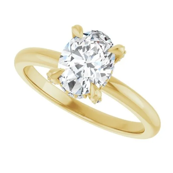 Claw-Prong Hidden Halo-Style Engagement Ring Image 5 Michael Szwed Jewelers Longmeadow, MA