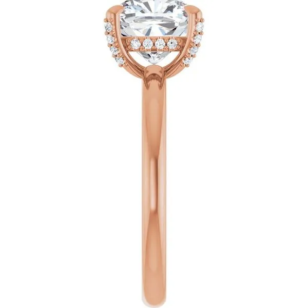 Claw-Prong Hidden Halo-Style Engagement Ring Image 4 JF Jones Jewelers Rochester, NY