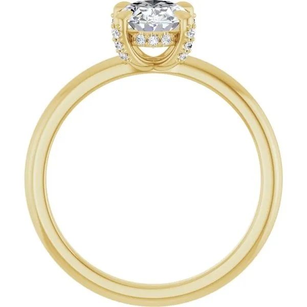 Claw-Prong Hidden Halo-Style Engagement Ring Image 2 Don's Jewelry & Design Washington, IA