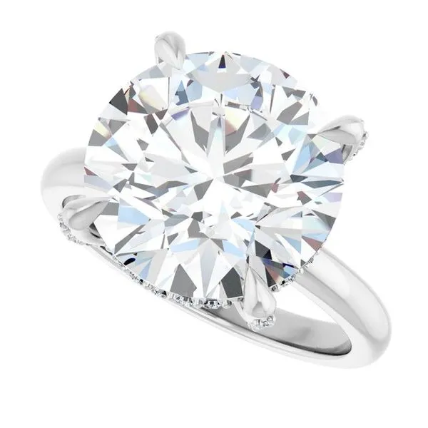 Claw-Prong Hidden Halo-Style Engagement Ring Image 5 Paul James Jewelers Angels Camp, CA