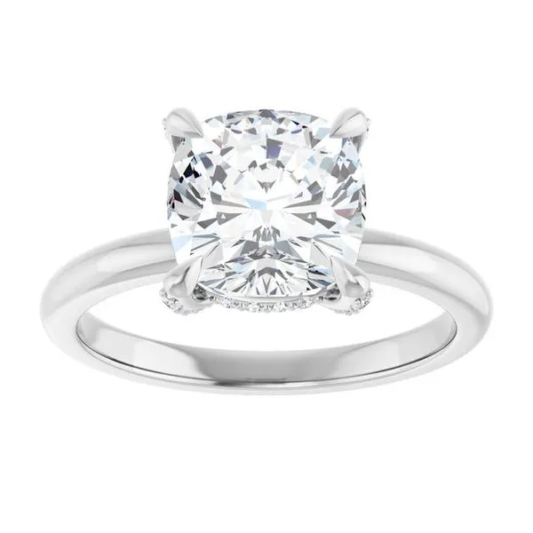 Claw-Prong Hidden Halo-Style Engagement Ring Image 3 Jimmy Smith Jewelers Decatur, AL
