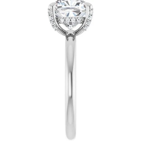 Claw-Prong Hidden Halo-Style Engagement Ring Image 4 Don's Jewelry & Design Washington, IA