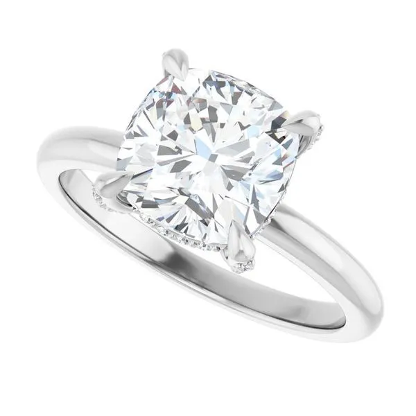 Claw-Prong Hidden Halo-Style Engagement Ring Image 5 Jimmy Smith Jewelers Decatur, AL