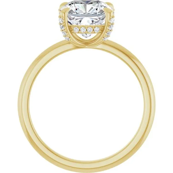 Claw-Prong Hidden Halo-Style Engagement Ring Image 2 JF Jones Jewelers Rochester, NY