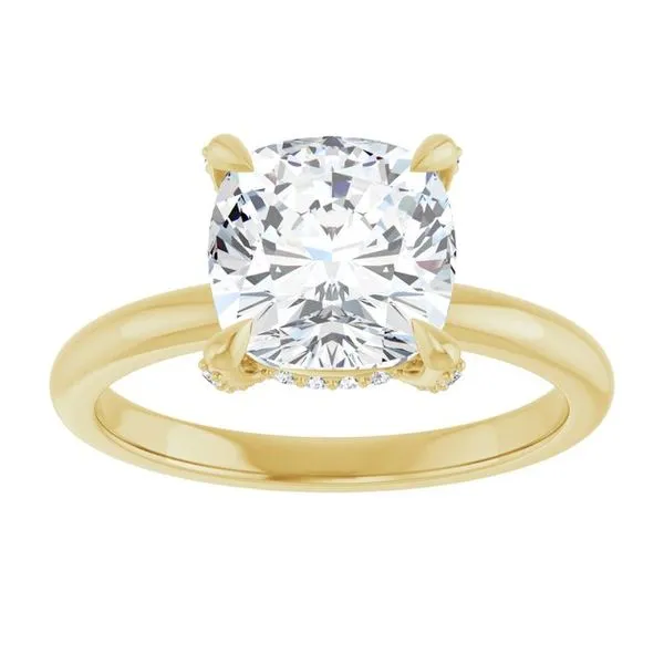 Claw-Prong Hidden Halo-Style Engagement Ring Image 3 Paul James Jewelers Angels Camp, CA