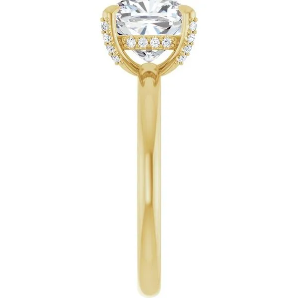 Claw-Prong Hidden Halo-Style Engagement Ring Image 4 Northwood Jewelers Northwood, OH
